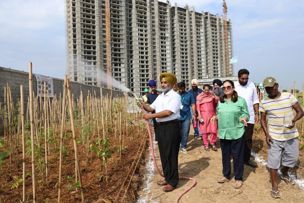 Dr. Sukhdev Singh Wattering to the Plants