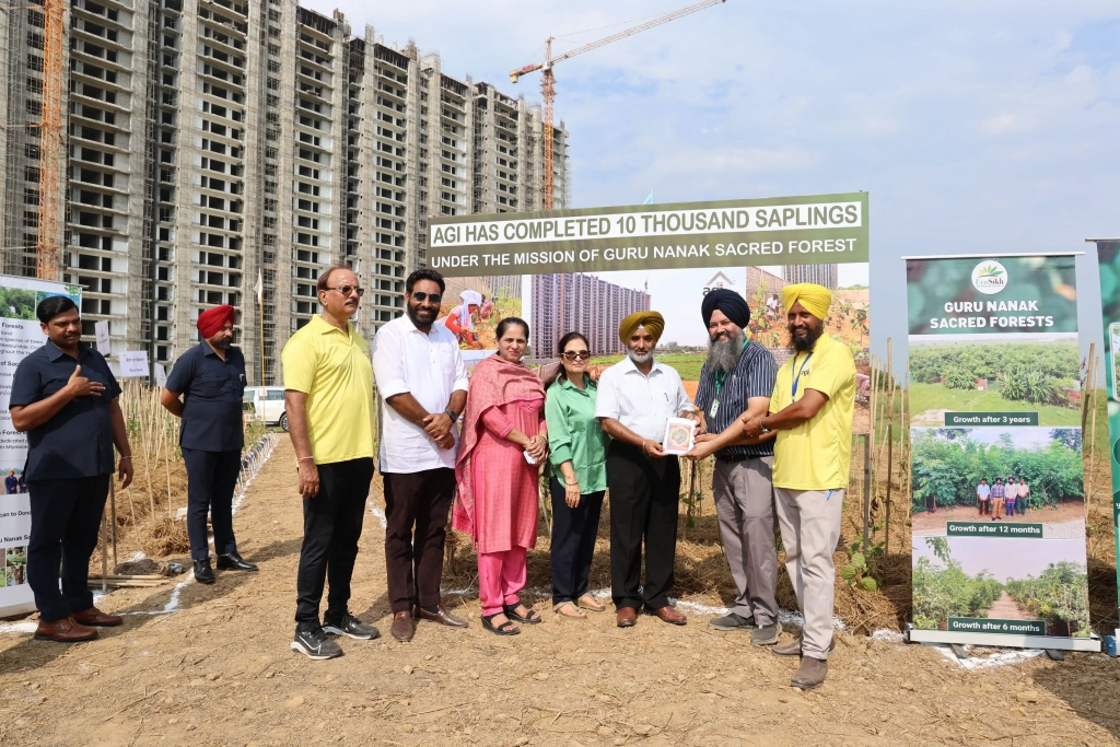 Dr. Sukhdev Singh MD AGI Infra, Senior management and author Jasbir Wattan Wali Gifted the book to the Eco Sikh Foundation